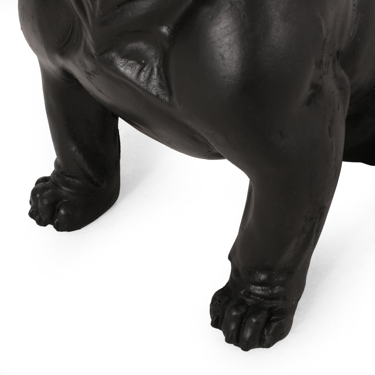 Dog Garden Sculpture, Outdoor French Bulldog Garden Statue, Matte Black