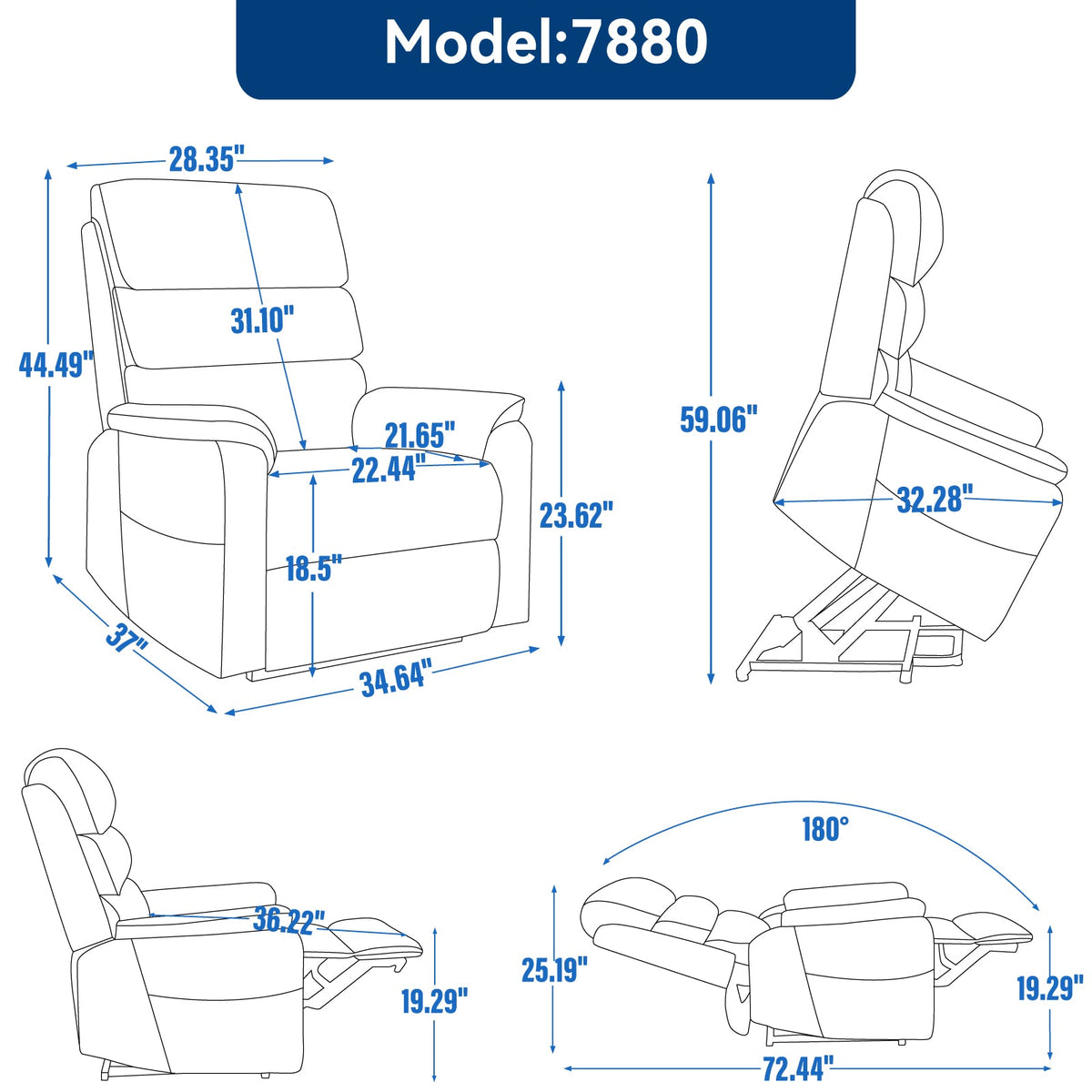 Brown Leatheraire Power Lift Recliner Chair with Dual Motor and Massage - Brown