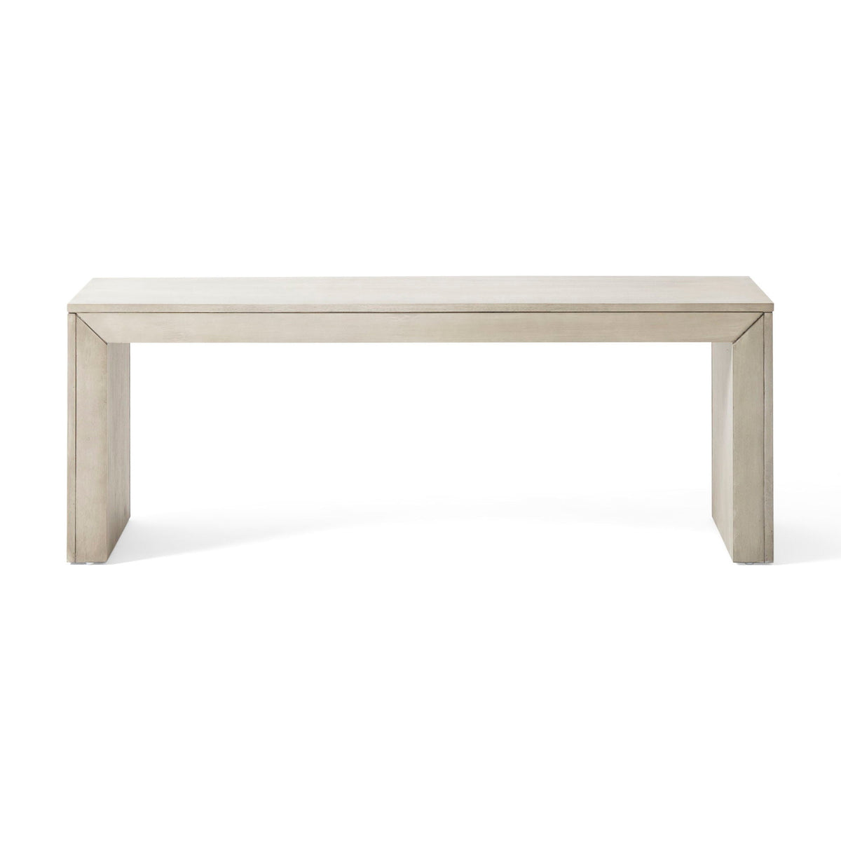 Acacia Wood Dining Bench with Farmhouse Style - Gray