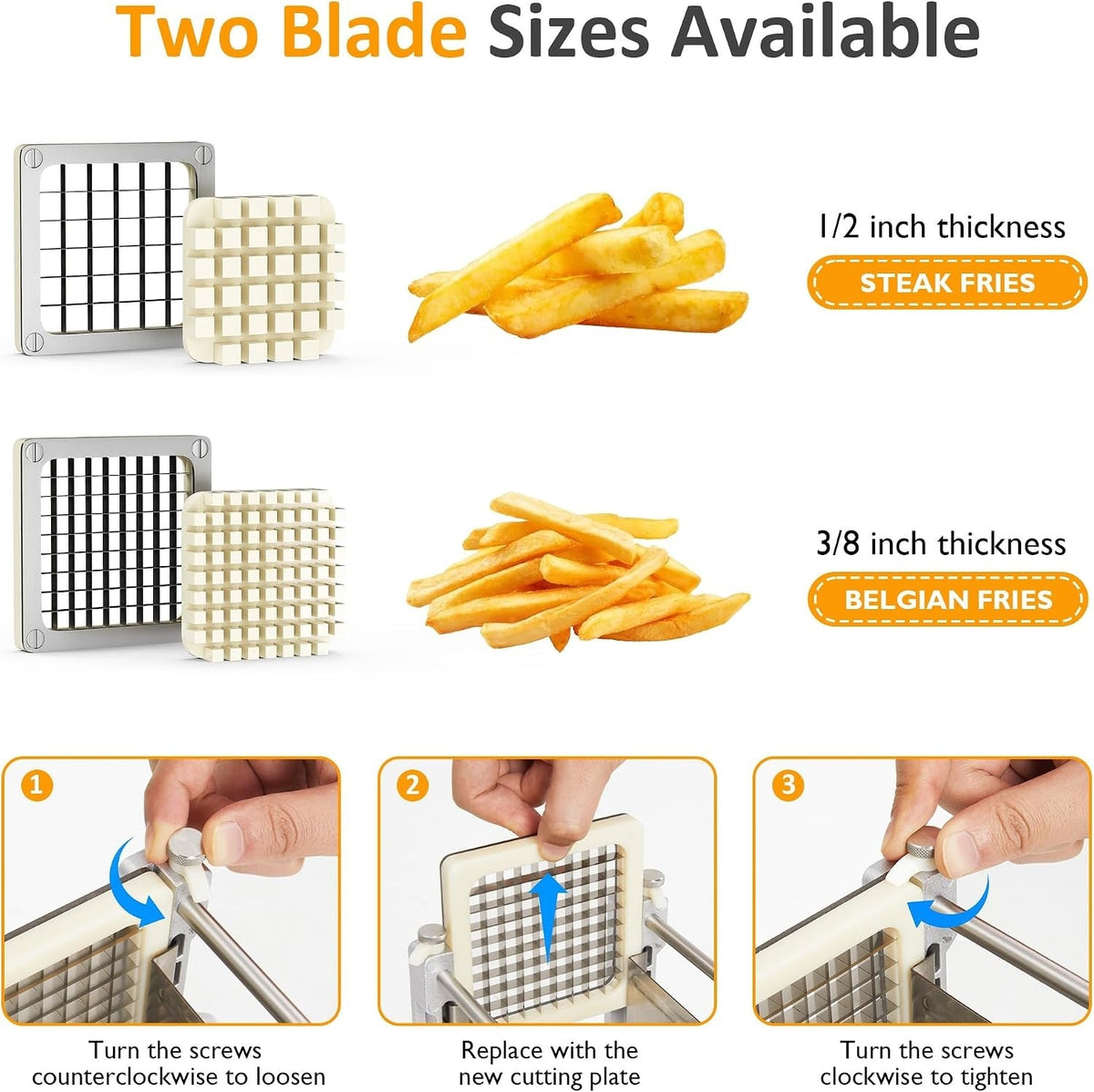 French Fry Cutter Stainless Steel Potato Slicer