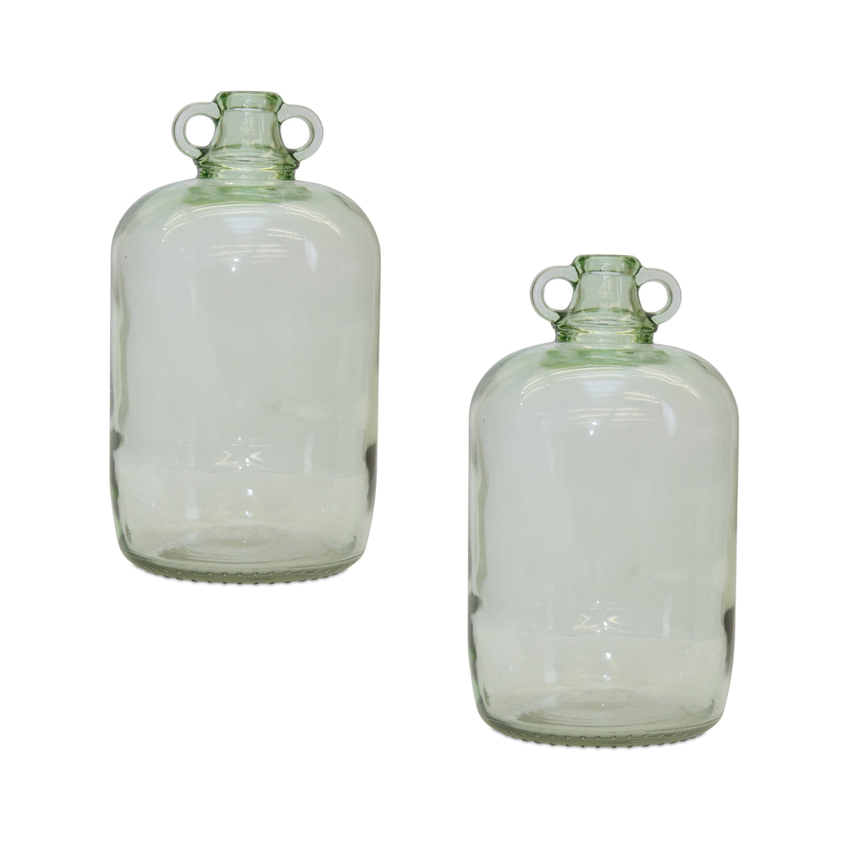 Sage-Green-Glass-Jug-Vase-(Set-of-2)-Vases