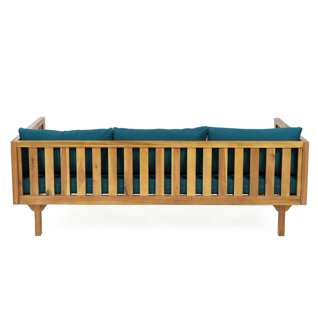 Claremont 3 Seater Daybed with Rattan Arms and Acacia Wood Frame