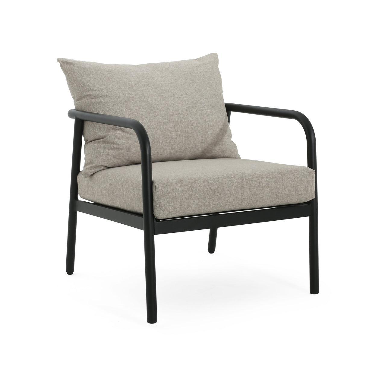 Leora Modern Minimalist Round Tube Sofa Chair with Cushions