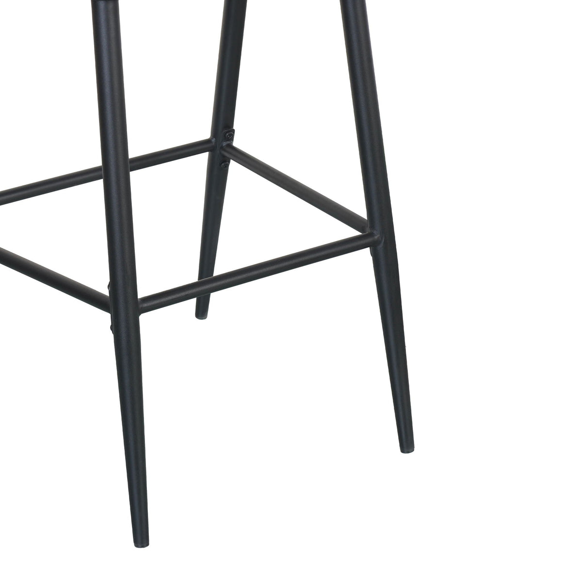 Outdoor Bar Height Metal Frame Counter Stools With Scallop Shaped Backrest & Water Resistant Cushions