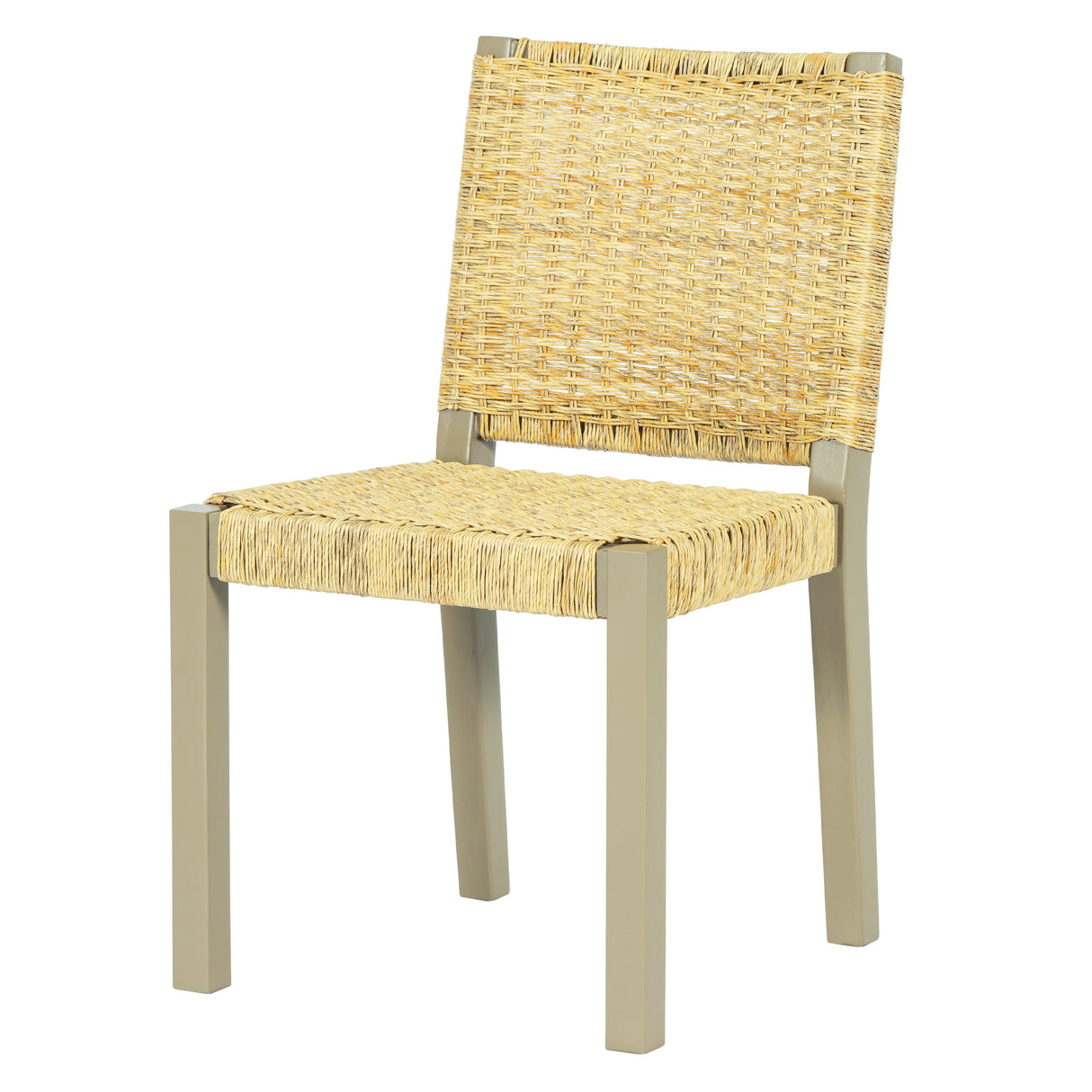 Solid Wood Rattan Backrest Dining Chairs, Set of 2
