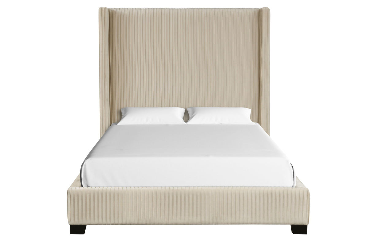 Upholstered Bed, Space-Saving Design