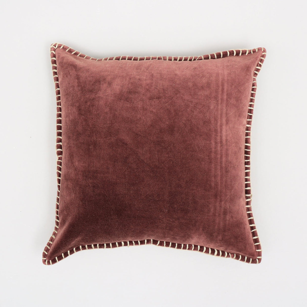 Olivia Stonewashed Velvet Pillow – 19" Square