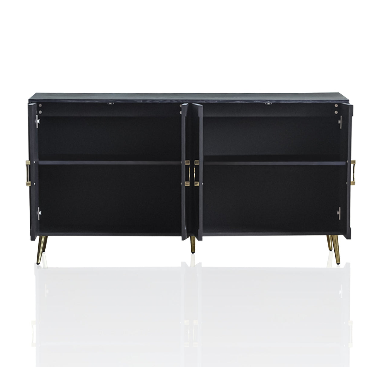 Modern Lacquered 4 Door Wooden Cabinet