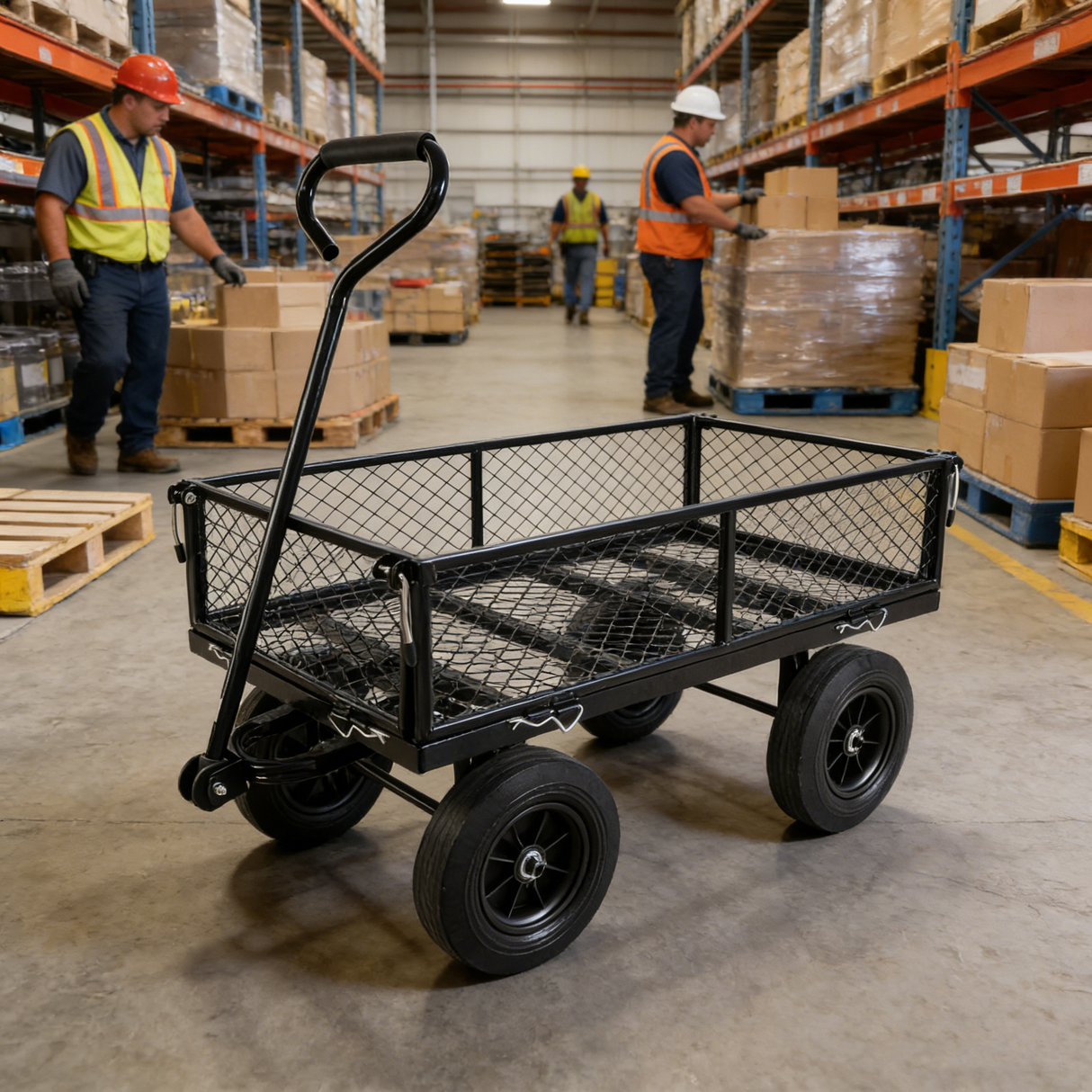 Solid Wheels Garden Cart Wagon