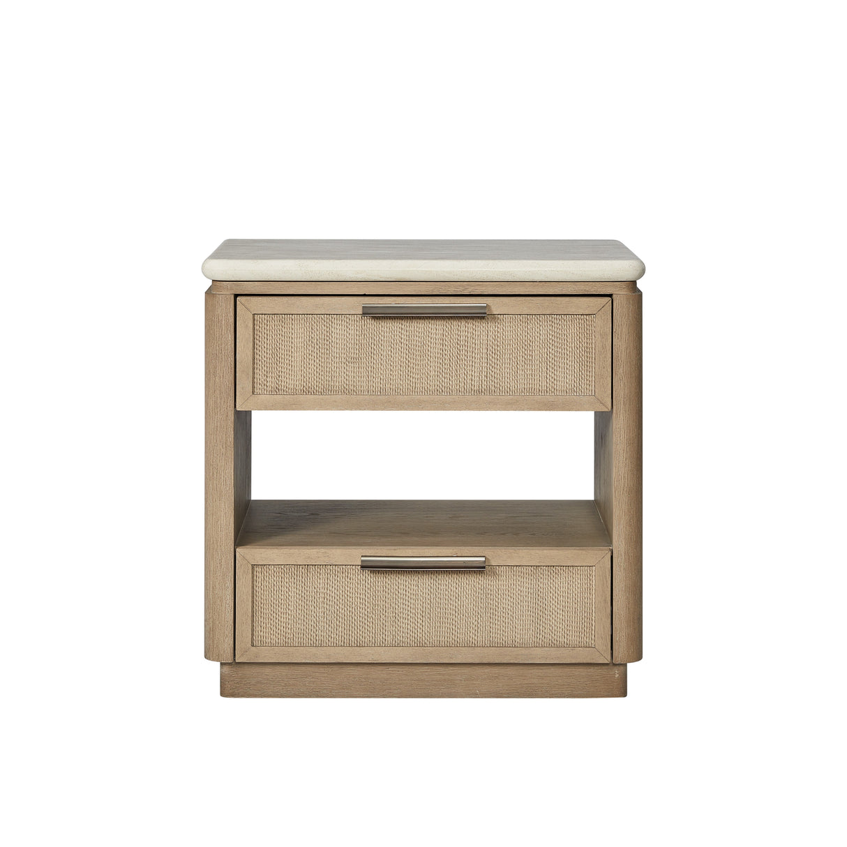 Palmera Rope Pattern Design 2-Drawer Nightstand