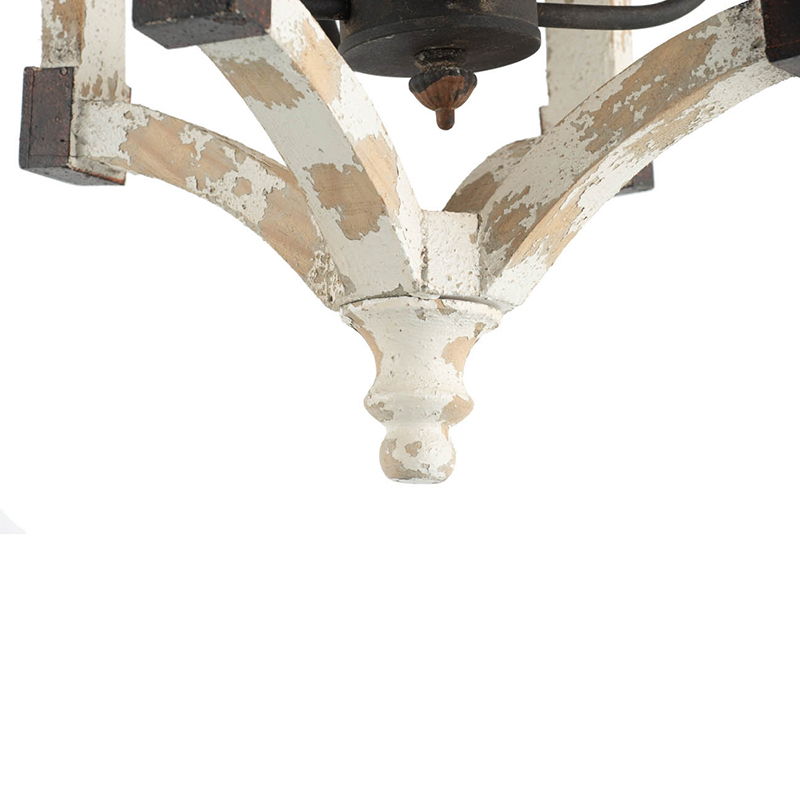 4 Light Chandelier with Adjustable Chain in Cream Finish