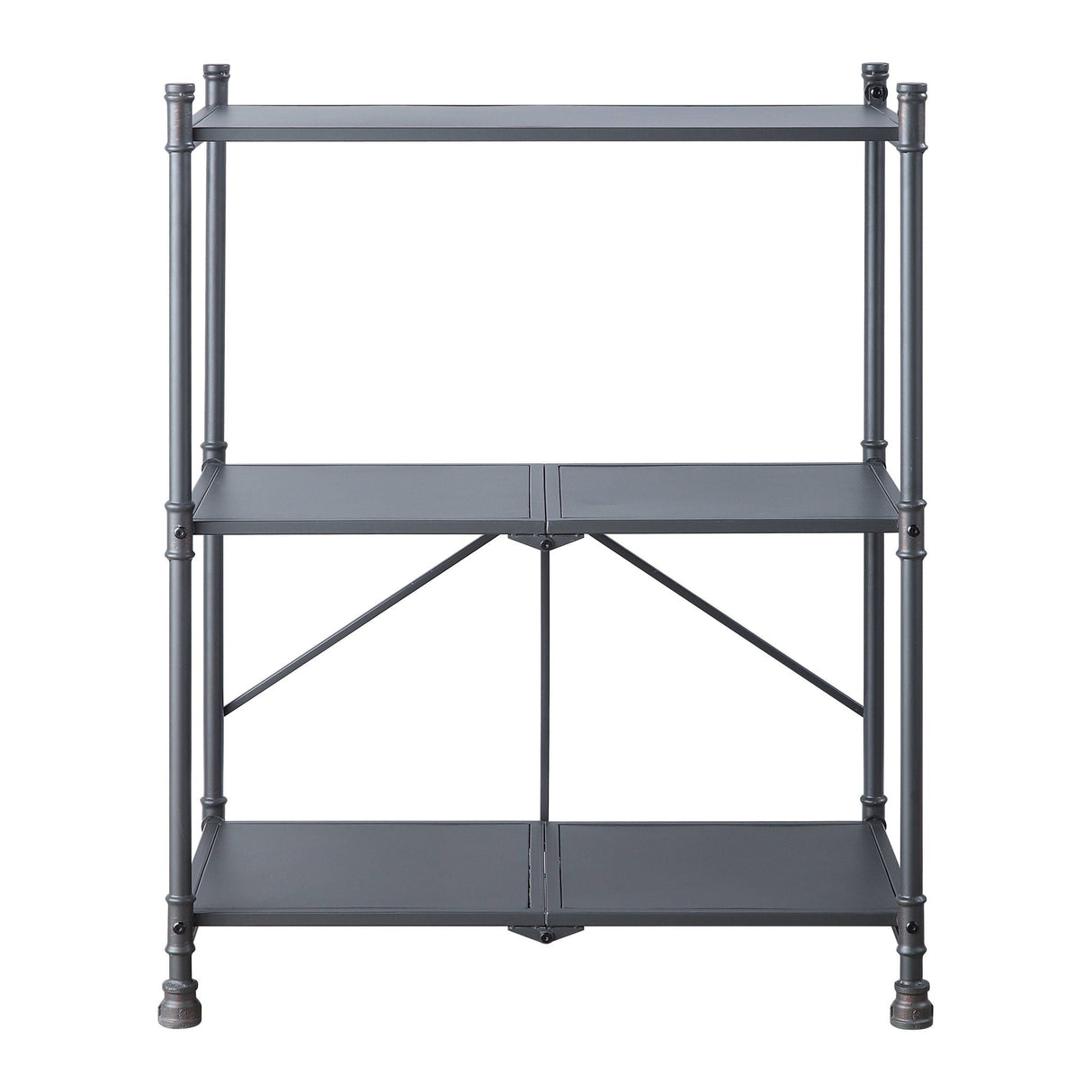 Cordelia - Hand-Brushed Console Table - Black / Bronze