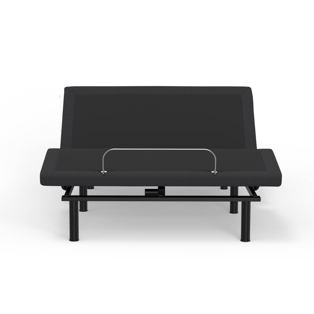 Adjustable Queen Bed Base with Voice Command and LED Lights - Black