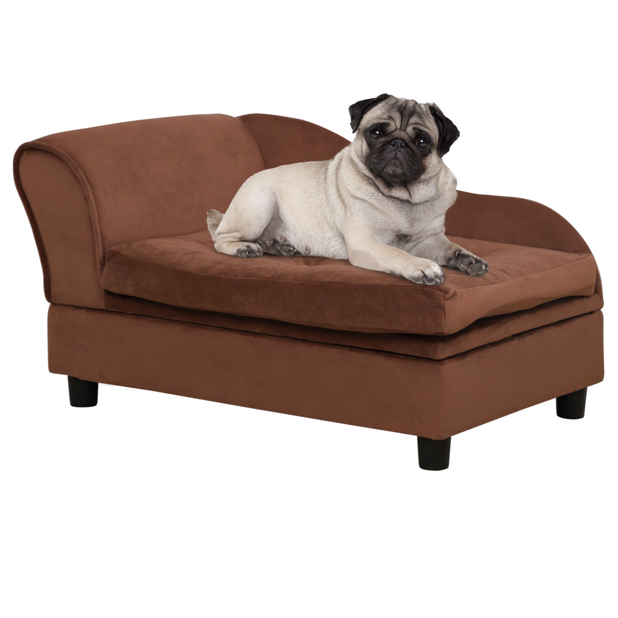 PawHut Luxury Fancy Dog Bed for Small Dogs with Hidden Storage