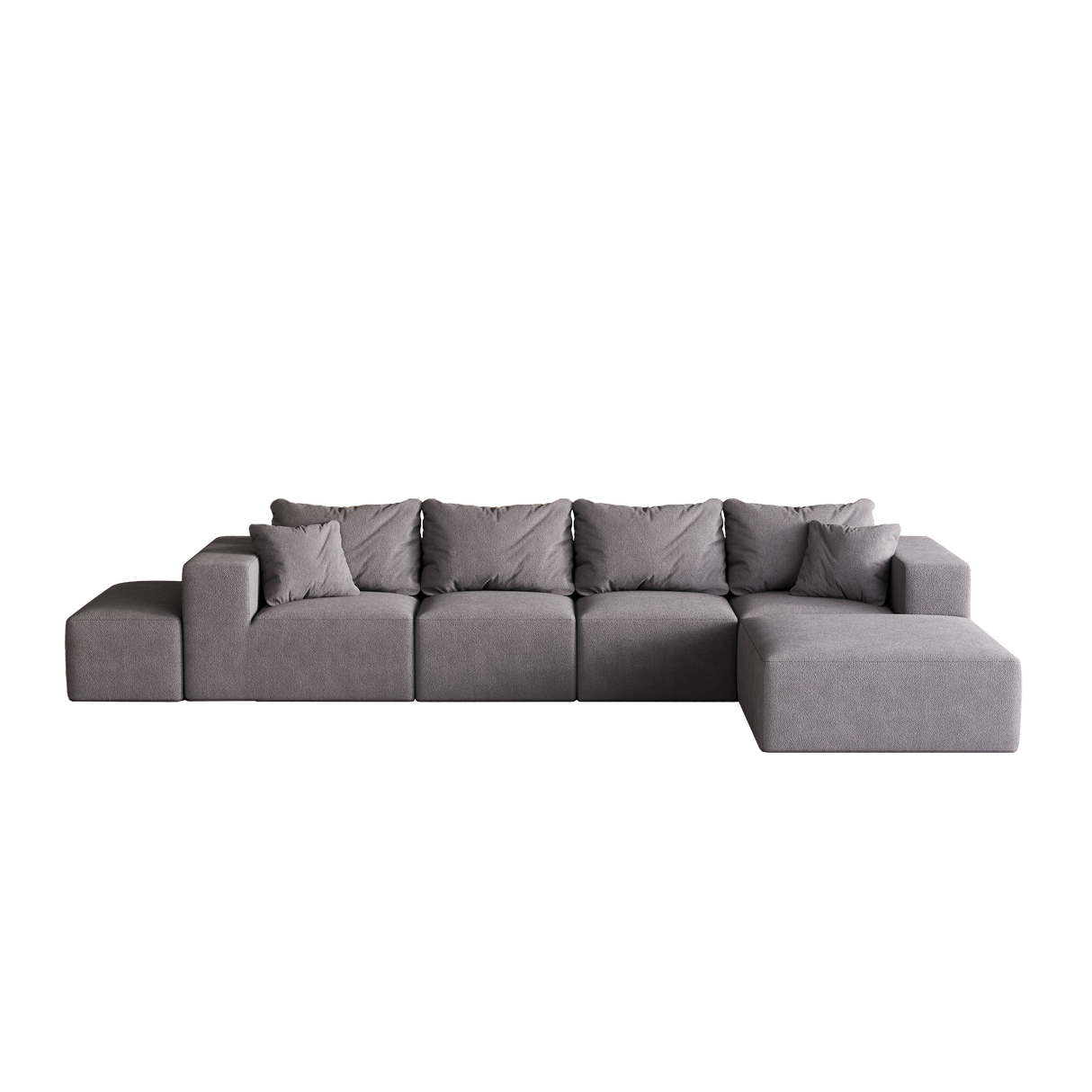 Modern Upholstered Sectional Boneless Couch Set