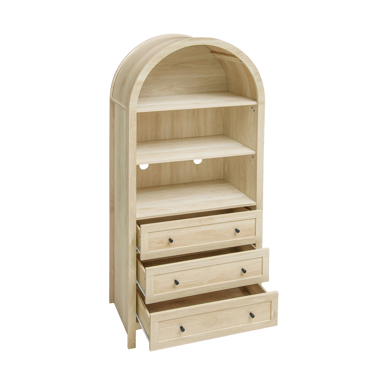 Arched Kitchen Pantry Modern Farmhouse Wood Kitchen Storage Cabinet