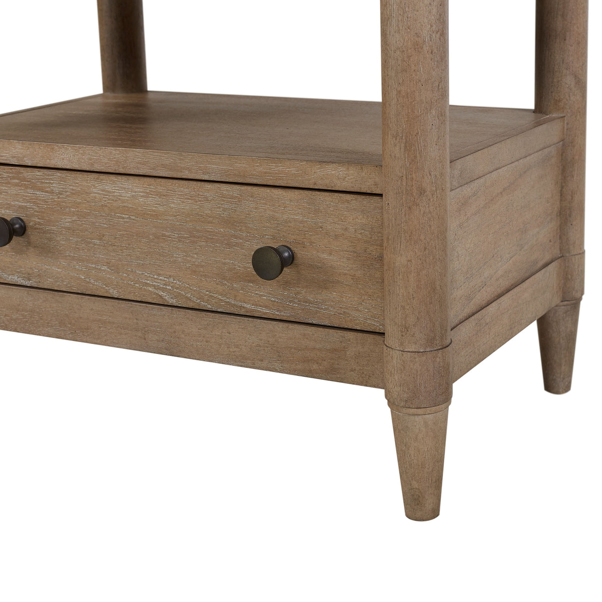 Nightstand with 2 Drawer and Open Shelf