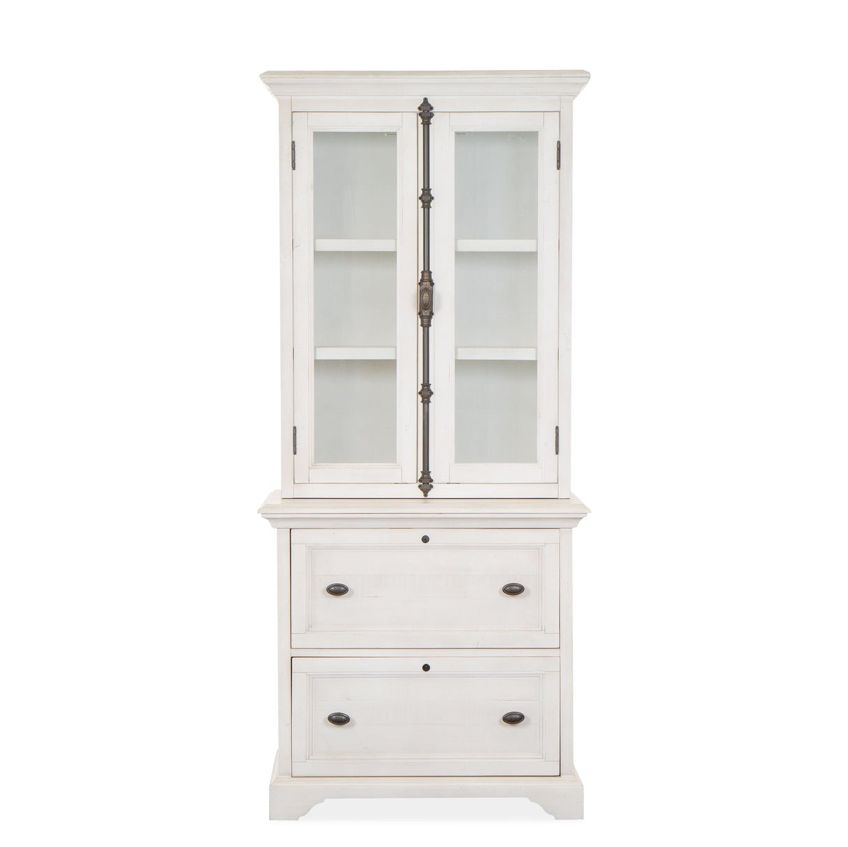 Bronwyn - Lateral File With Hutch - Alabaster