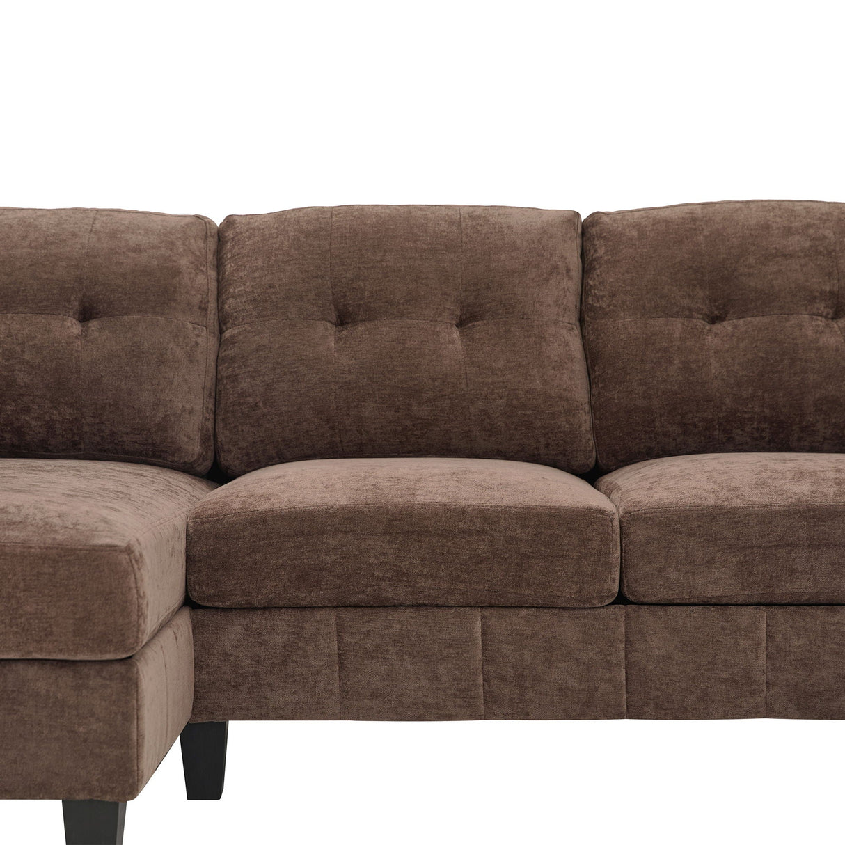 U-Shaped Sectional Sofa 103.5" Fabric Couch With Dual Chaise Lounges, Storage Pockets, Armrest Pillows