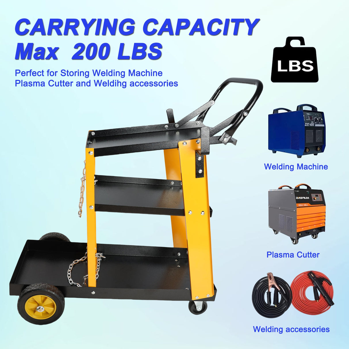 Multi Function 3 Tier Welding Cart