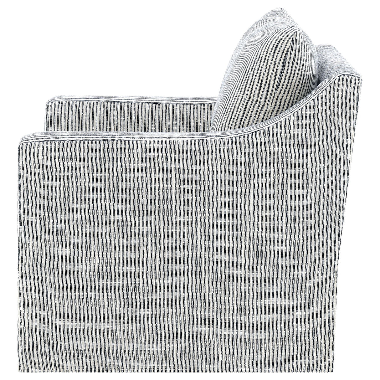 Merced - Upholstered Sloped Arm Accent Swivel Chair With 360 Degree Swivel Base - Gray
