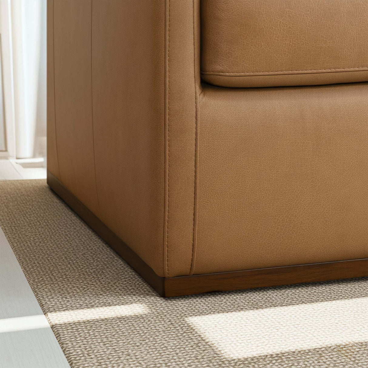 Darien Tan Leather Swivel Chair