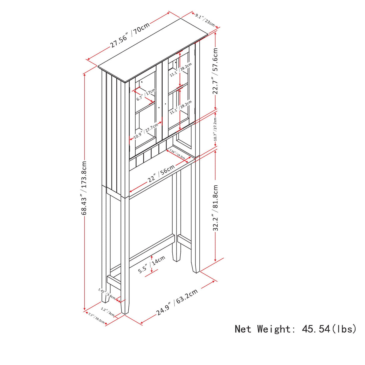 Acadian - Space Saver Cabinet - Pure White