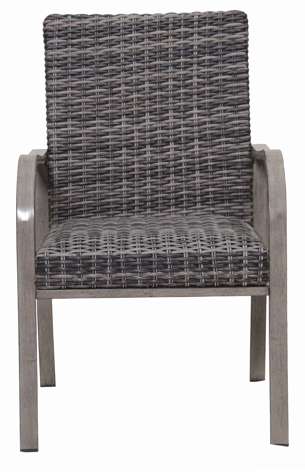 2PC Outdoor Dining Chair with Hand-Painted Frame and Water-Washed Cotton Seat