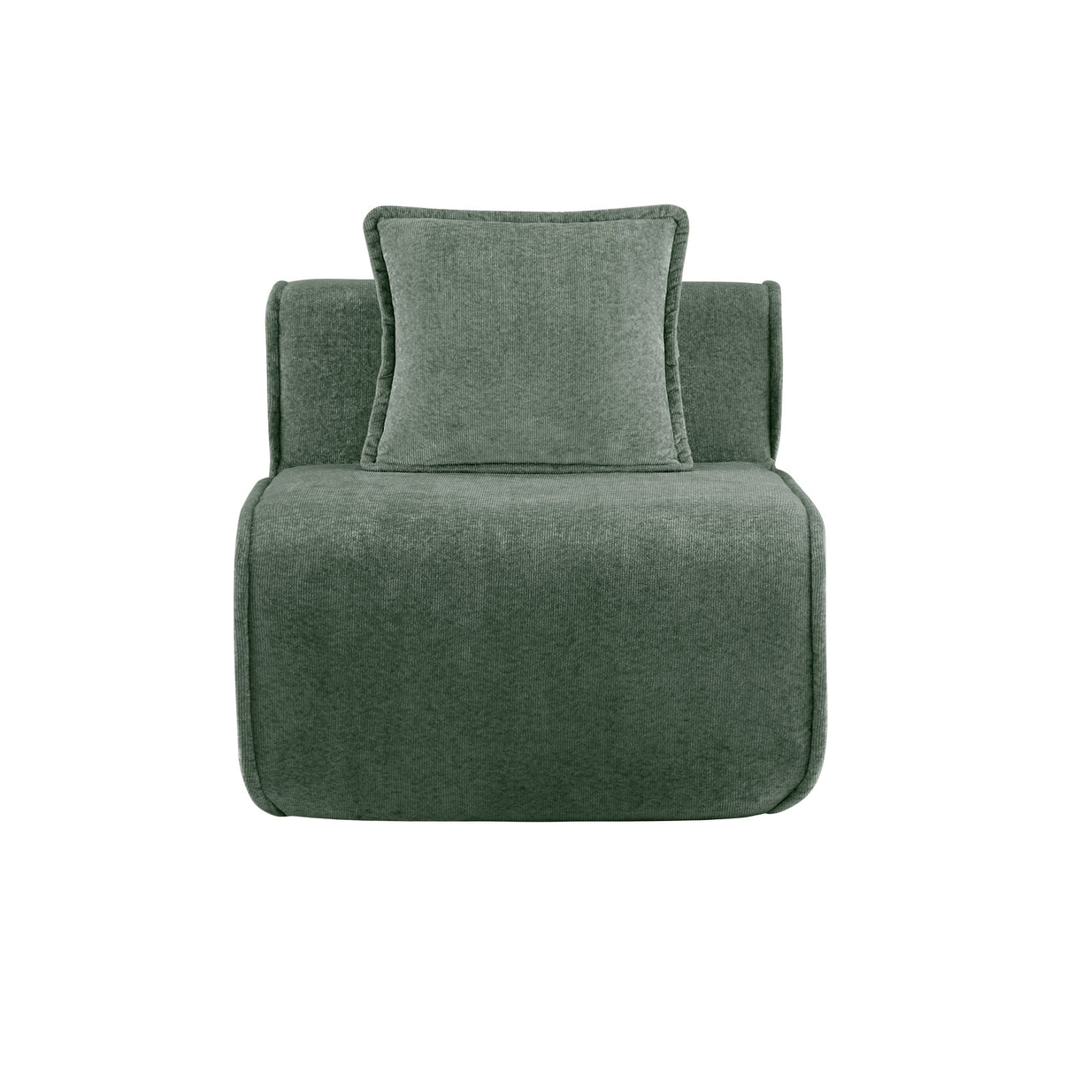 Armless Sofa Velvet-Green