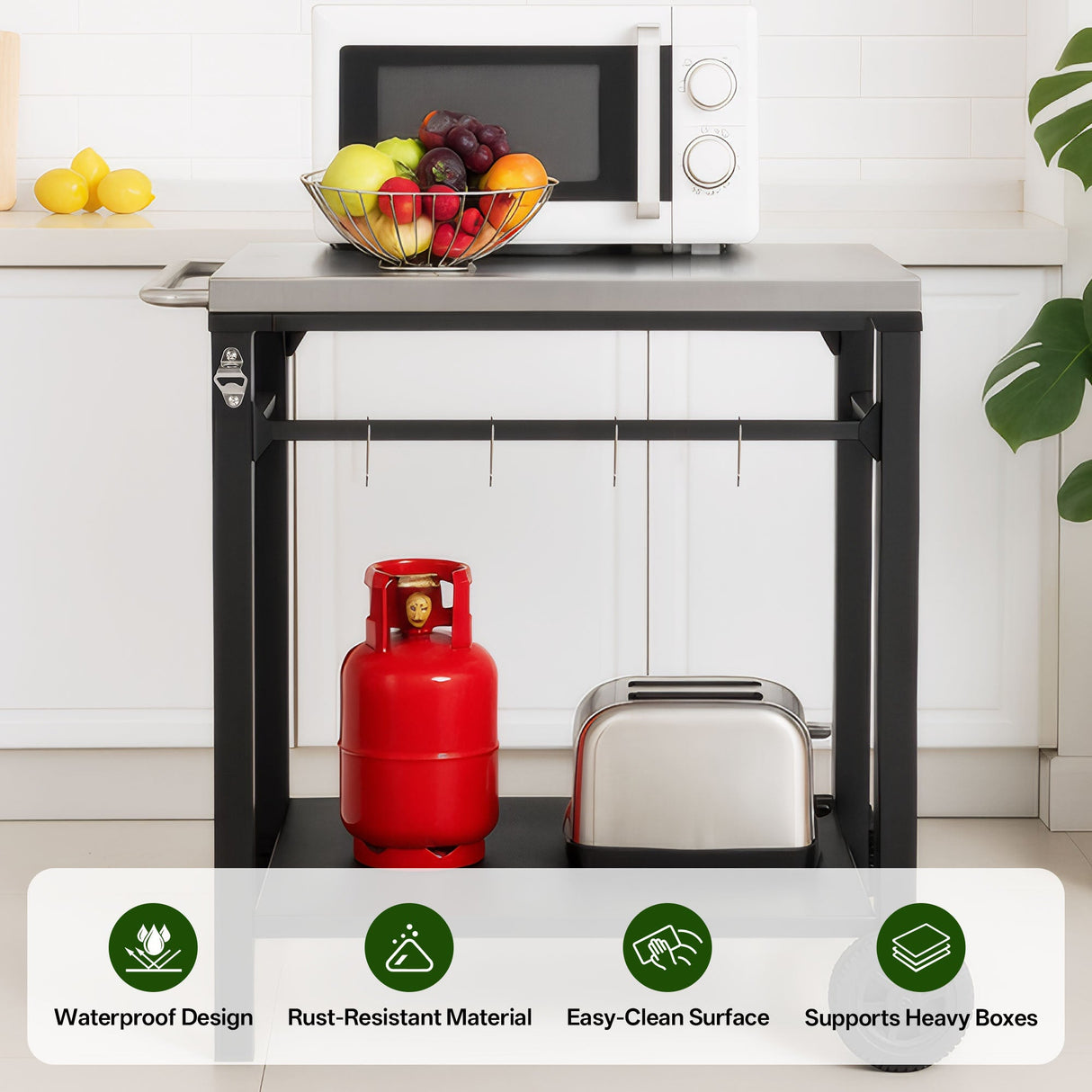 2-Tier Outdoor Grill Cart