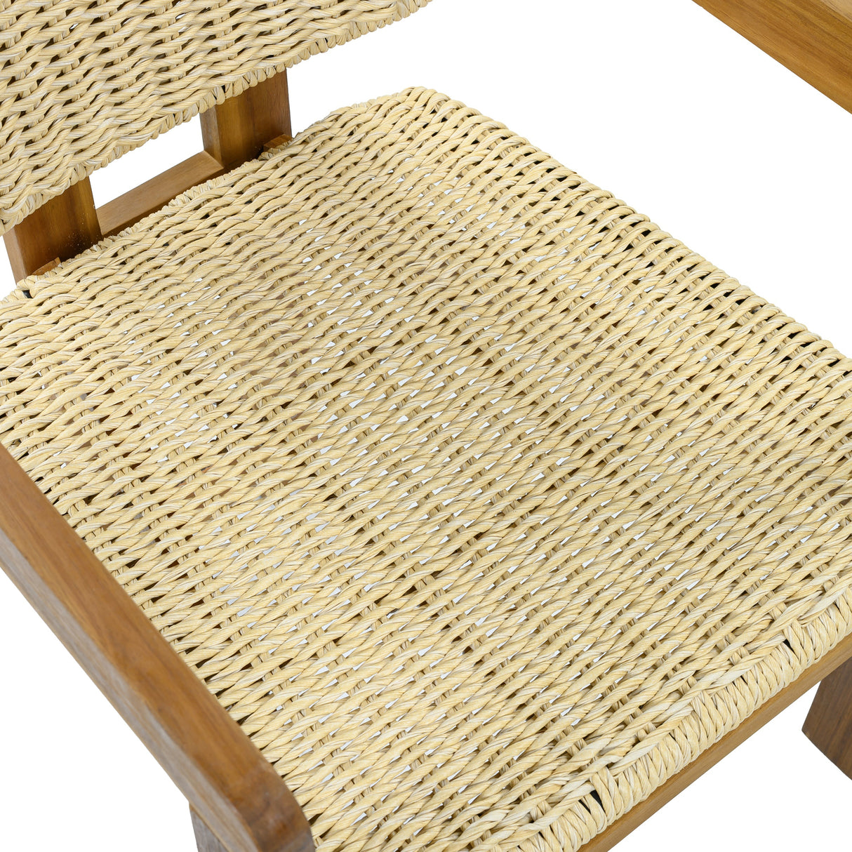 Outdoor Woven Rattan Chair Set - Two Accent Chairs