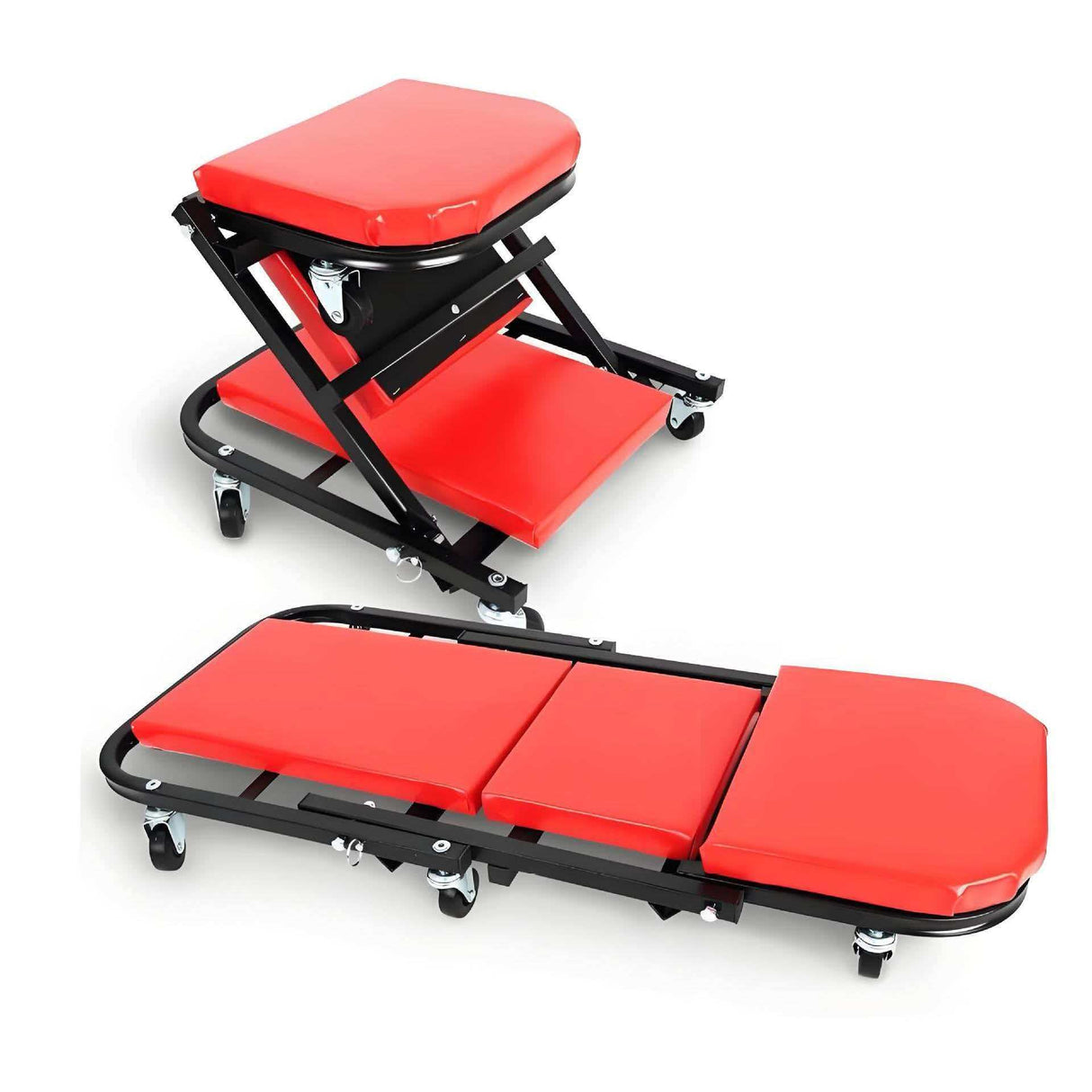 Adjustable Z-Shape Rolling Mechanic Stool