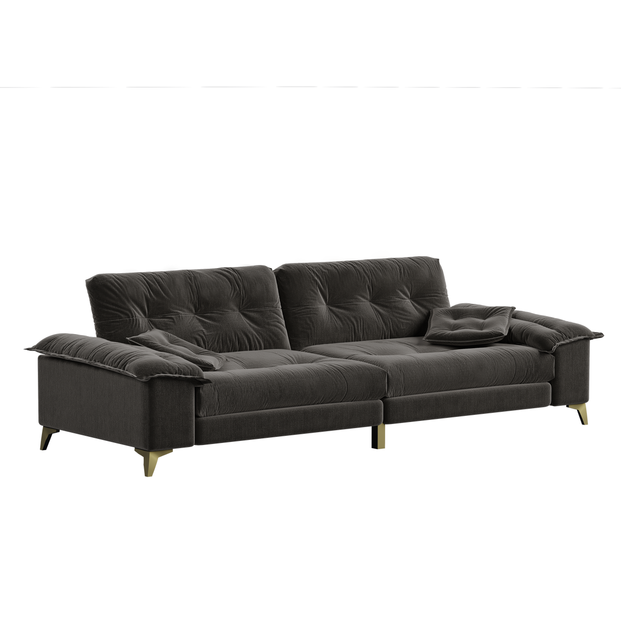 104.7" Modern 4-Seater Cloud Sofa with Wide Flip Armrests