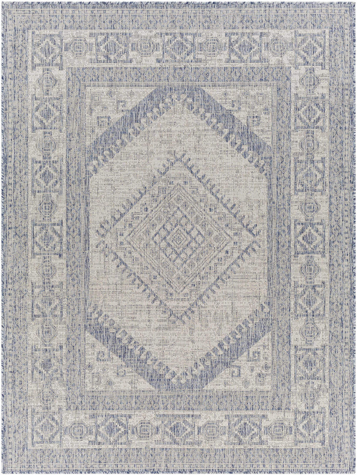 Umraniye Gray & Blue Area Rug - Clearance
