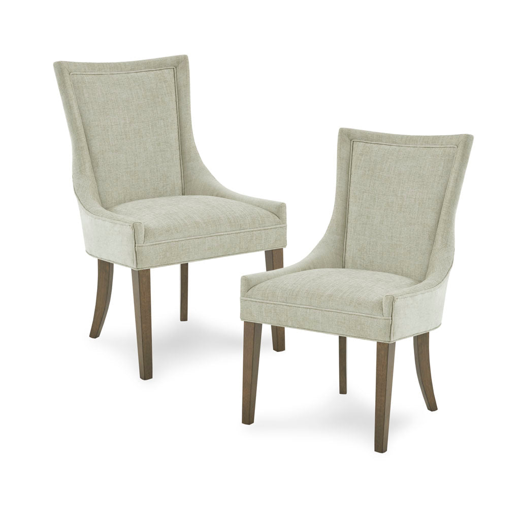 Dining Chair with High Back and Solid Wood Legs, Set of 2 - Dining Chairs