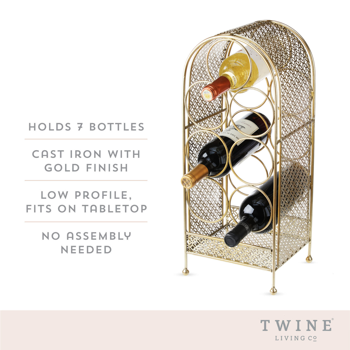 Trellis 7 bottle wine rack by twine