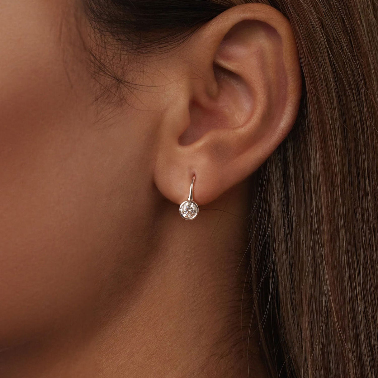 925 Sterling Silver 0.50 Carat Moissanite Earrings for Women
