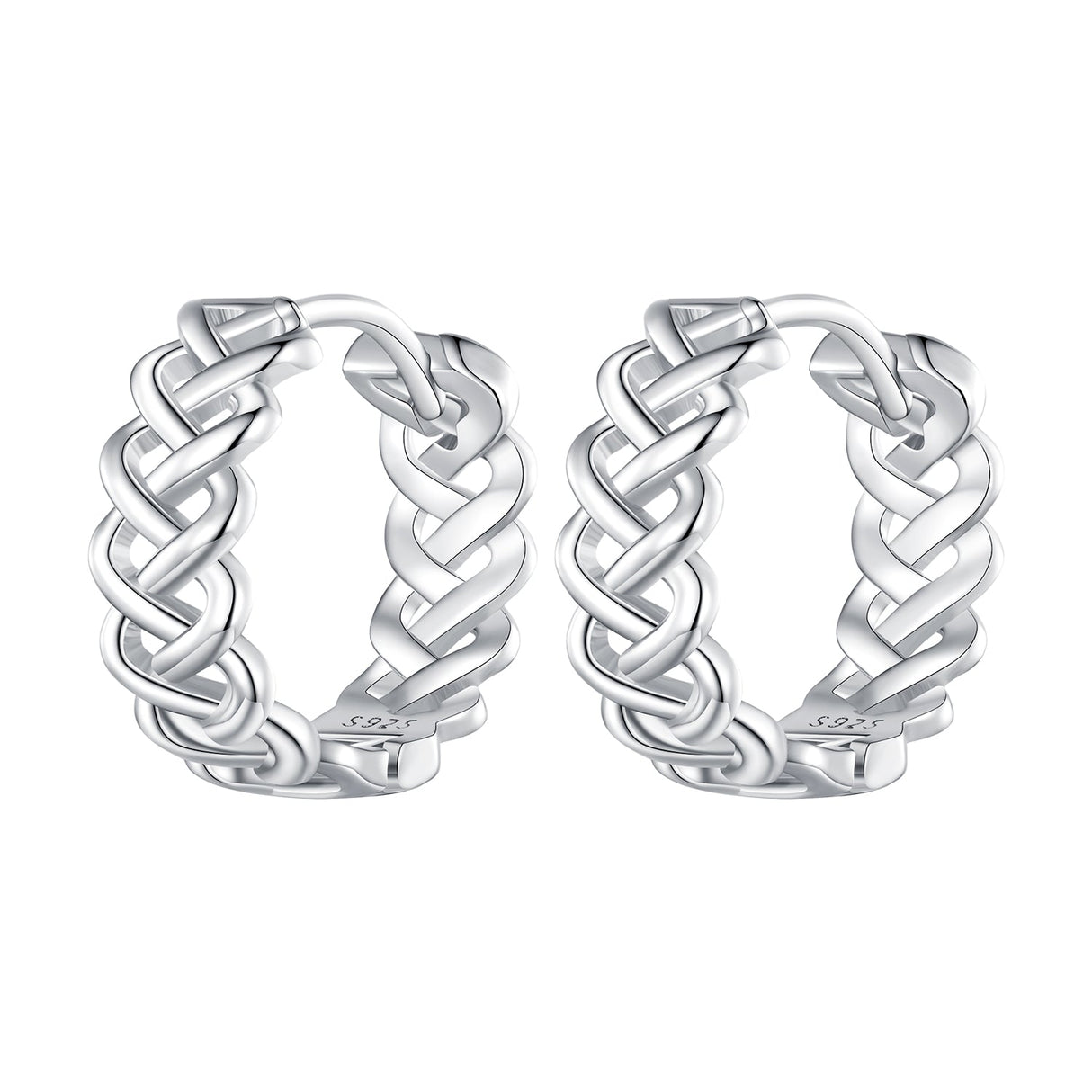 925 Sterling Silver Earrings with Platinum Plating for Women