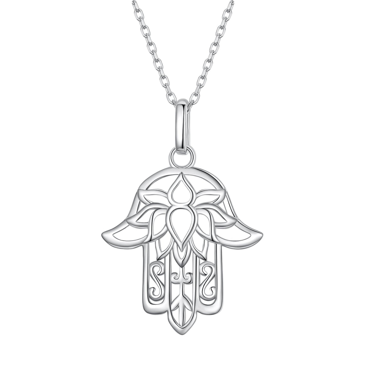 S925 Sterling Silver Plated Platinum Adjustable Necklace for Women