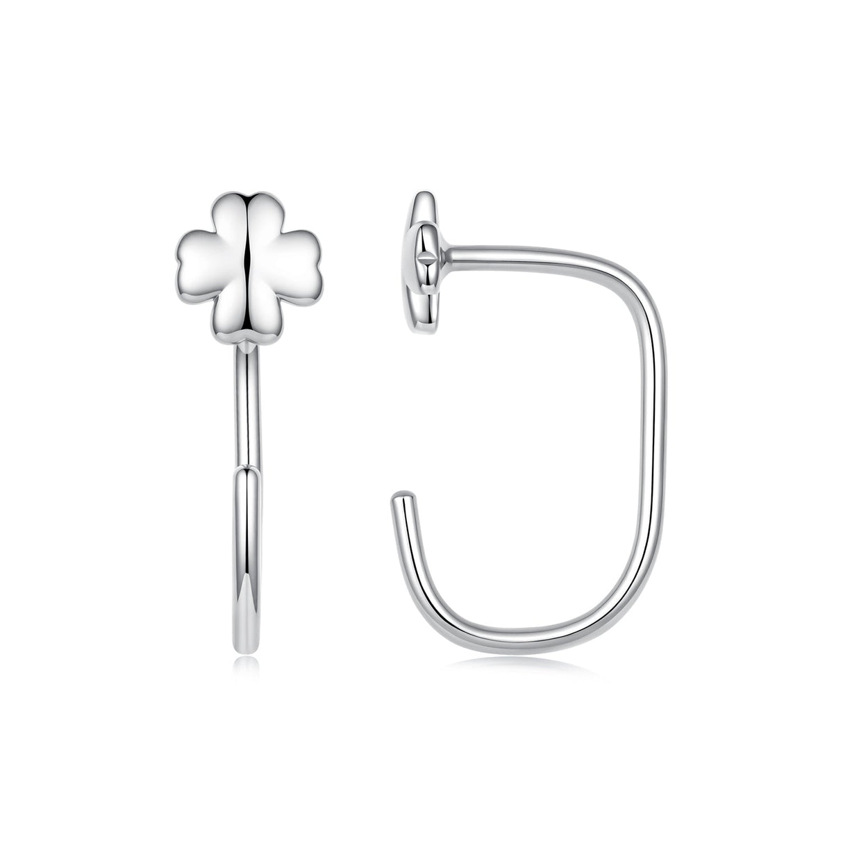 S925 Silver Brass and White Gold Plated 1.4cm Earrings for Women