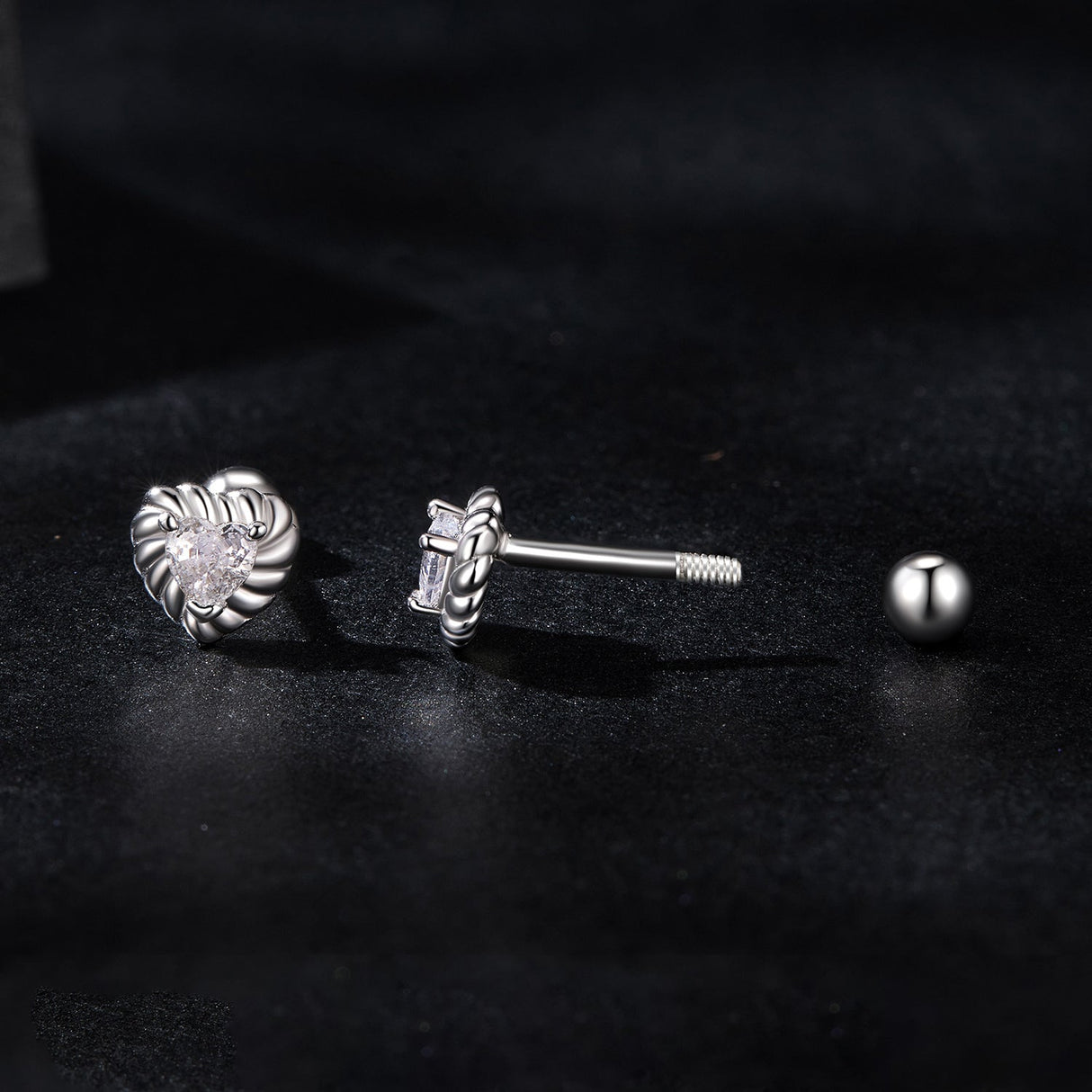 925 Sterling Silver Moissanite 0.15ct Earrings for Women