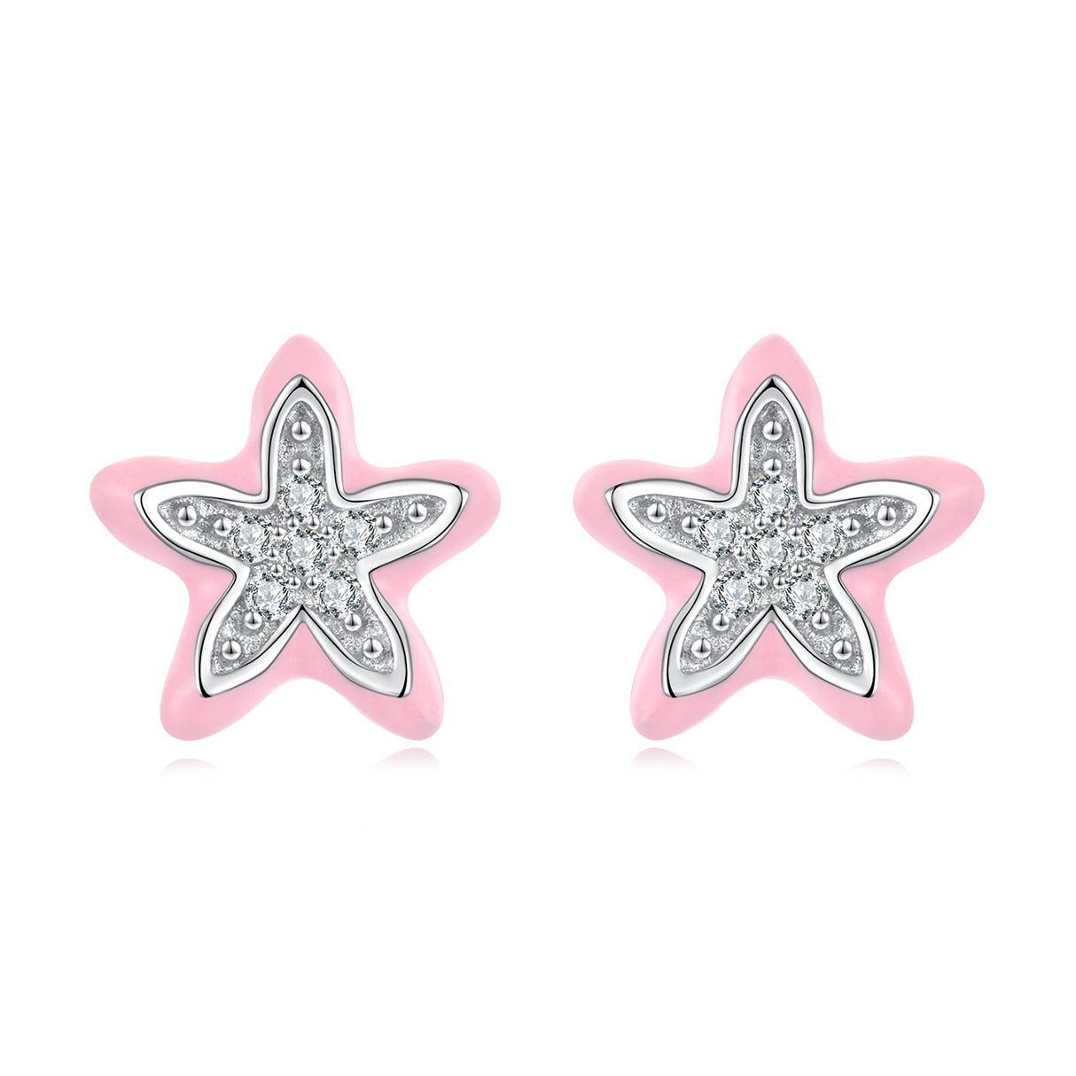 925 Sterling Silver Enamel CZ Earrings for Women