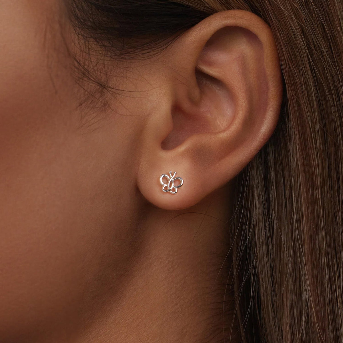 925 Sterling Silver Plated White Gold Earrings
