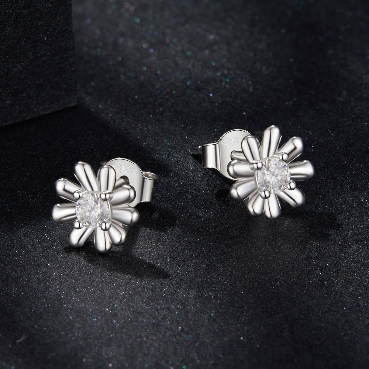 925 Sterling Silver Moissanite 0.3cm Earrings for Women
