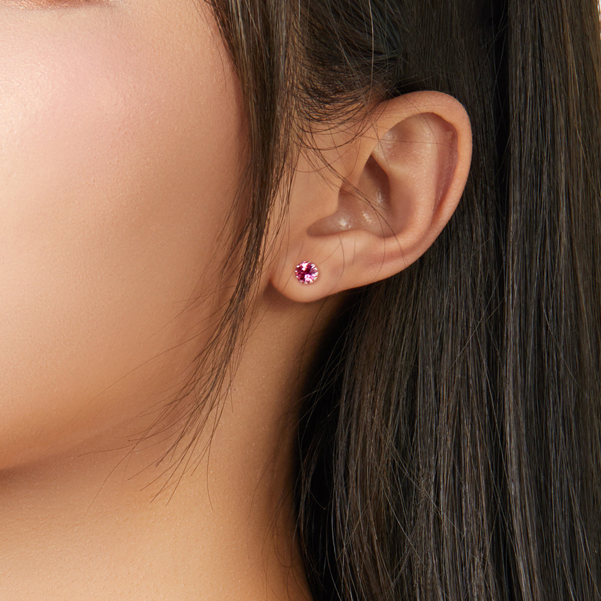 925 Sterling Silver & Plated Platinum Earrings with Pavé Setting CZ for Women
