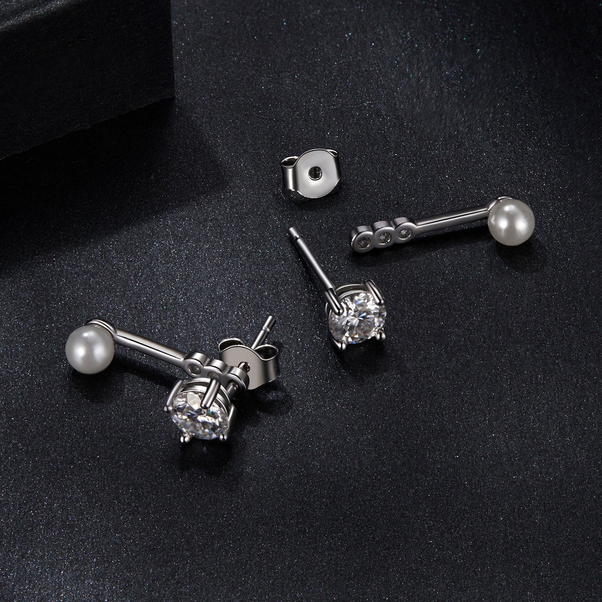 925 Sterling Silver 0.50 Carat Moissanite Earrings for Women
