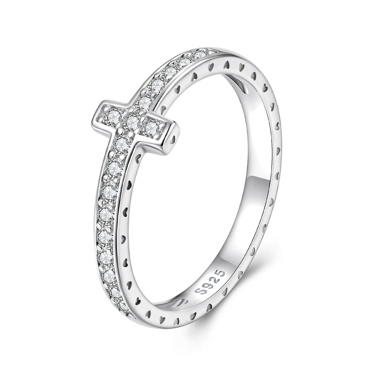 925 Sterling Silver Moissanite Ring in Size 6