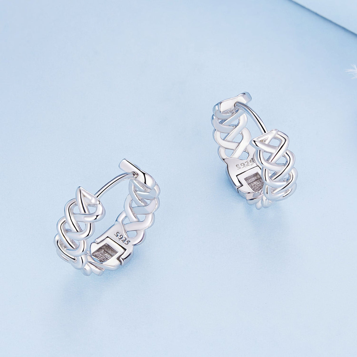 925 Sterling Silver Earrings with Platinum Plating for Women