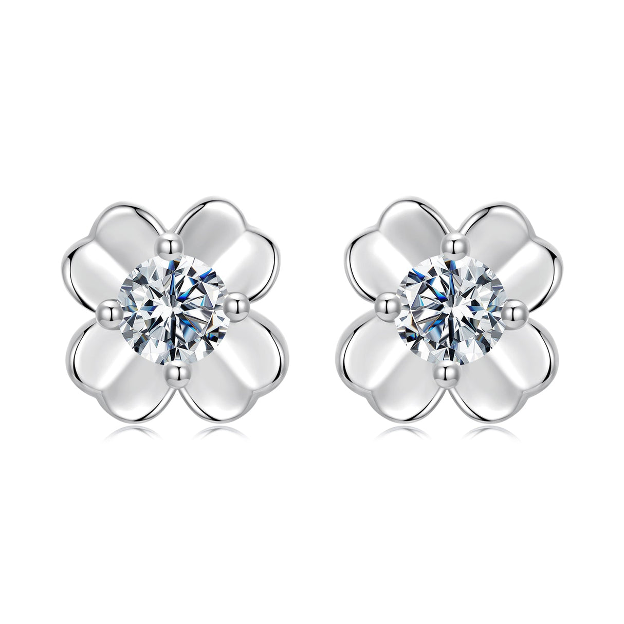 925 Sterling Silver Moissanite Earrings 0.6cm for Women