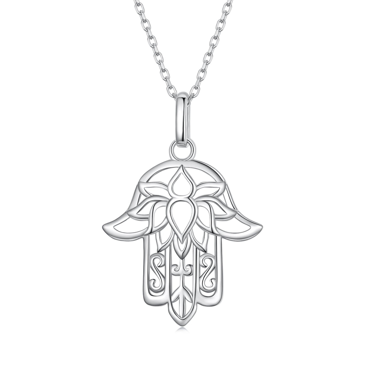 S925 Sterling Silver Plated Platinum Adjustable Necklace for Women
